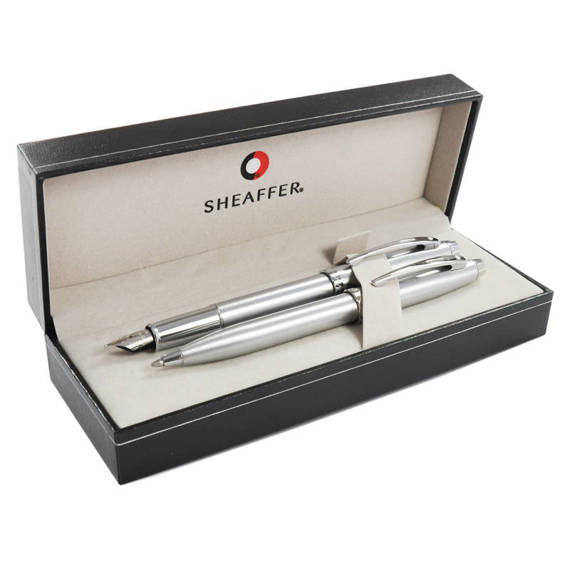 9306 Set (Fountain Pen & Ballpoint) Sheaffer Collection 100, Chrome, Nickel Finishes