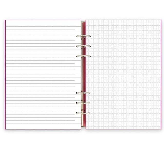 Clipbook fiLOFAX CLASSIC A5, notebook and planners undated, fuchsia cover