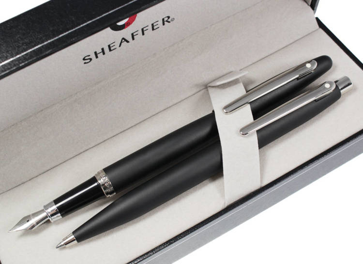 9405 Zestaw (pióro wieczne i długopis) Sheaffer VFM, czarny, wykończenia niklowane