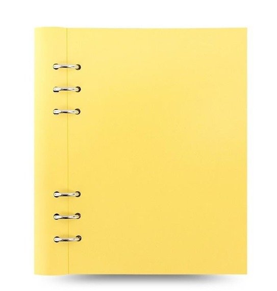 Clipbook fILOFAX CLASSIC A5, notatnik i terminarze bez dat, okładka w kolorze pastelowym żółtym