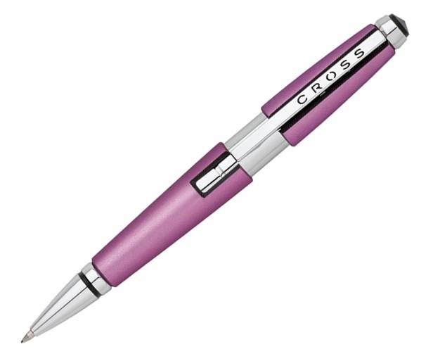 Długopis żelowy Cross Edge różowy, elementy chromowane