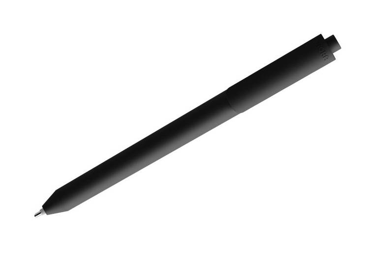 Długopis żelowy PIGRA P03, czarny z czarnym klipsem