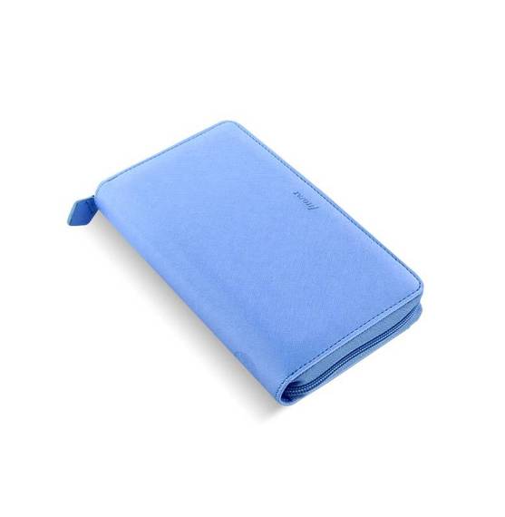 Organizer fILOFAX SAFFIANO Compact ZIP Personal, niebieski